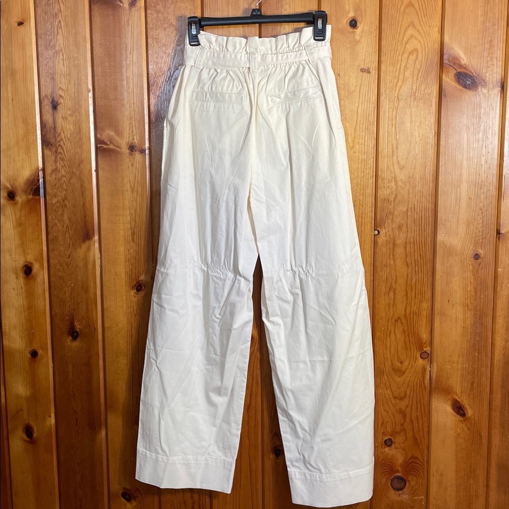 Everlane Cream Trousers with Belt the paper bag organic cotton pants medium - Picture 9 of 13